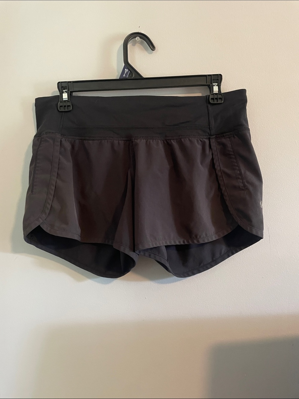 lululemon athletica Black Women's Athletic Shorts with Wide Waistband